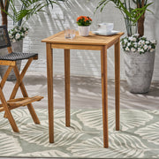 Outdoor Minimalist Acacia Wood Square Bar Table - R&R Furniture Gallery (Fountain Valley, CA)