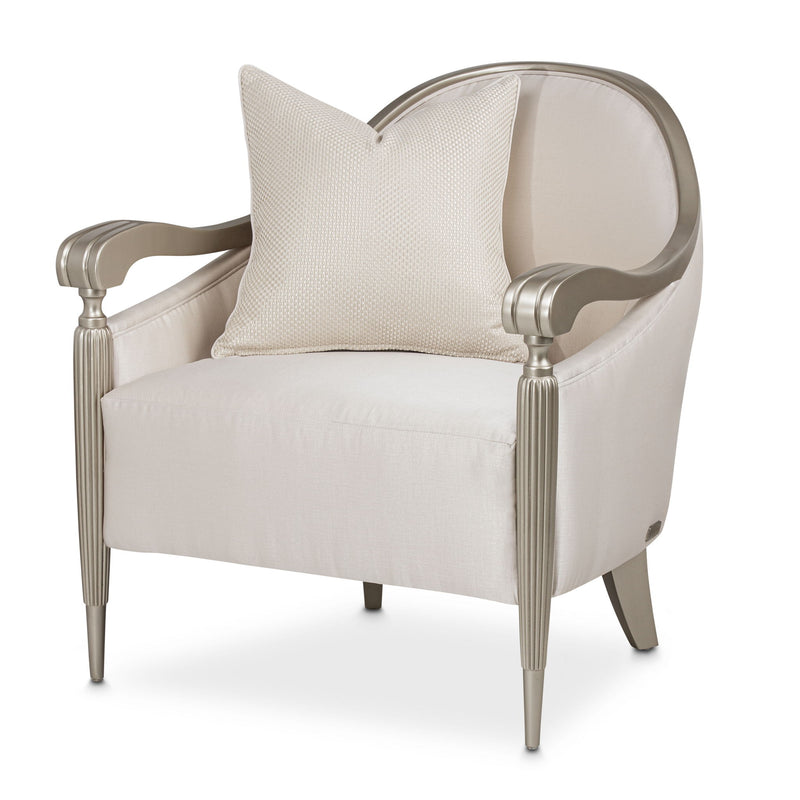 London Place - Accent Chair - Porcelain / Platinum - R&R Furniture Gallery (Fountain Valley, CA)