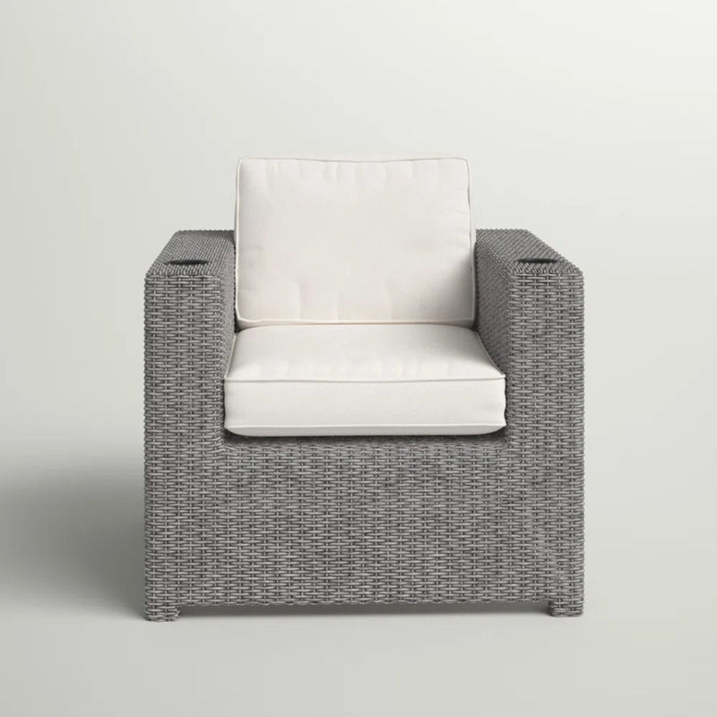 Elegant Patio Chair With Cushions - Gray - R&R Furniture Gallery (Fountain Valley, CA)