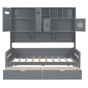 Daybed With All-In-One Cabinet And Shelf - R&R Furniture Gallery (Fountain Valley, CA)