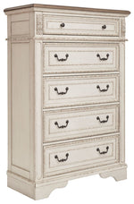 Realyn - Five Drawer Chest - White / Brown / Beige - R&R Furniture Gallery (Fountain Valley, CA)