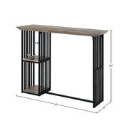 Zudora - Counter Height Table - Oak & Sandy Black - R&R Furniture Gallery (Fountain Valley, CA)