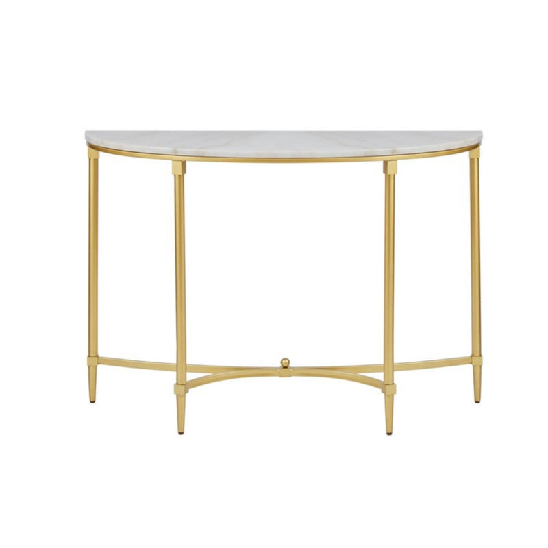 Bordeaux - Console Table - White / Gold - R&R Furniture Gallery (Fountain Valley, CA)