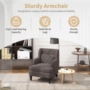 Upholstered Accent Chair Tufted Armchair For Living Room And Bedroom - R&R Furniture Gallery (Fountain Valley, CA)