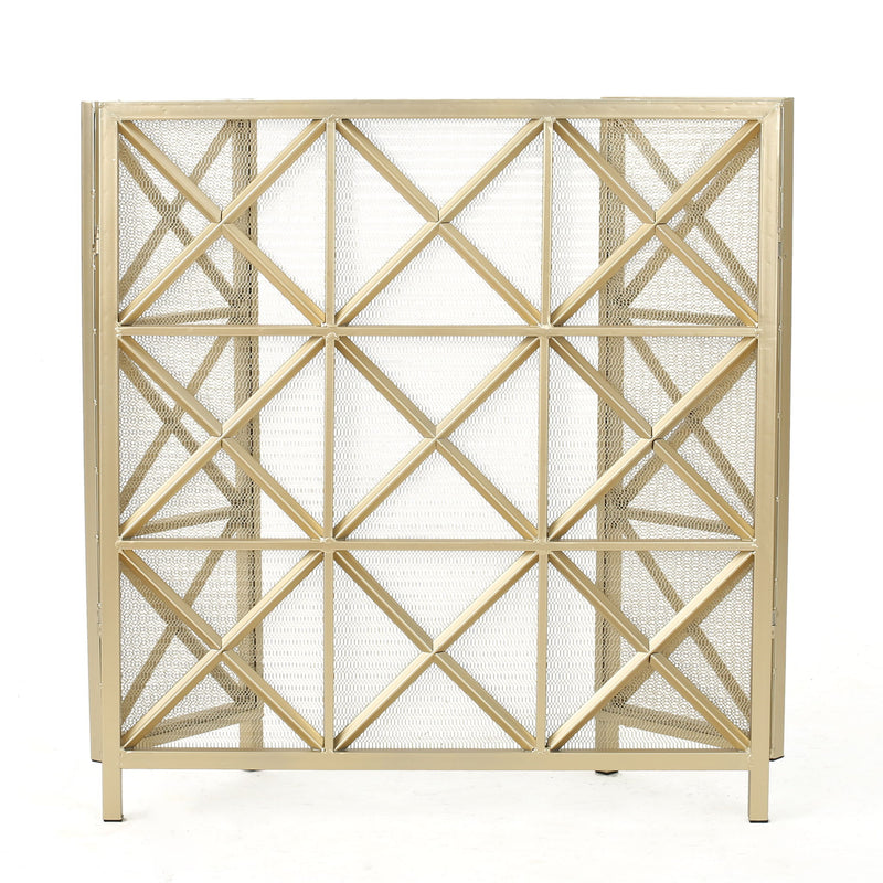 Margaret - 3 Panel Fireplace Screen Iron - R&R Furniture Gallery (Fountain Valley, CA)