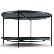 Simpli-Home handcrafted coffee table from the Monet collection with a sleek wooden finish and modern design.