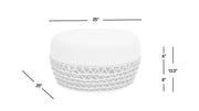 Willow - Round Upholstered Patio Ottoman - R&R Furniture Gallery (Fountain Valley, CA)