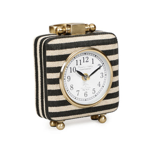 Mona - Striped Contract-Grade Standing Accent Clock - Black