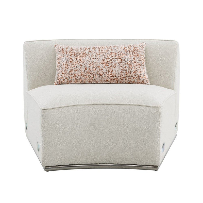 Sahara - Sectional Sofa With 3 Pillows - Beige Boucle - R&R Furniture Gallery (Fountain Valley, CA)