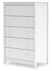 Hallityn - Five Drawer Chest - White - R&R Furniture Gallery (Fountain Valley, CA)
