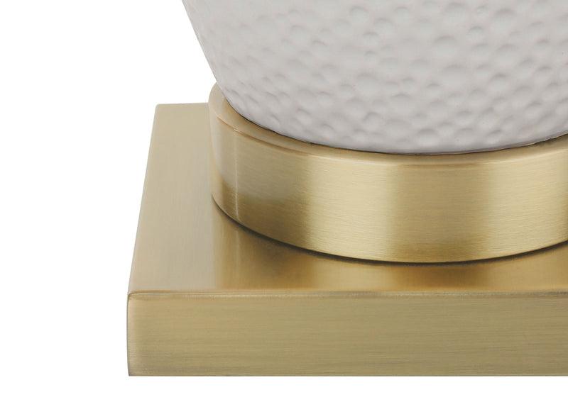 Lighting, Table Lamp, Ceramic, Transitional - White - R&R Furniture Gallery (Fountain Valley, CA)