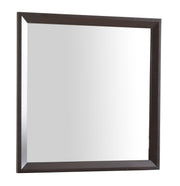 Glory Furniture Primo mirror with a sleek modern frame, hanging on a wall, showcasing its stylish and reflective surface.