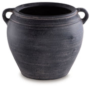 Signature Design by Ashley Meadie 9-inch vase, decorative ceramic vase with textured finish, perfect for home decor.