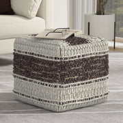 Handcrafted square fabric pouf from Simpli-Home's Grady accent poufs collection, featuring a stylish and versatile design.