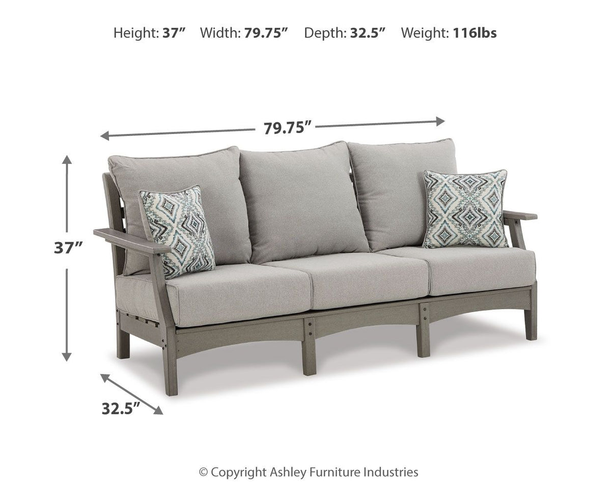 Visola - Sofa with Cushion - Gray - R&R Furniture Gallery (Fountain Valley, CA)