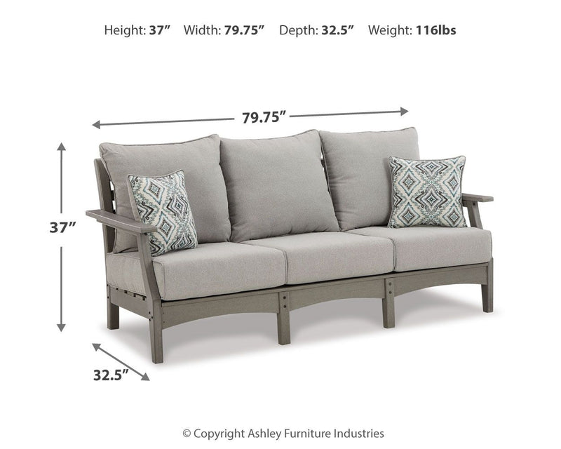 Visola - Sofa with Cushion - Gray - R&R Furniture Gallery (Fountain Valley, CA)