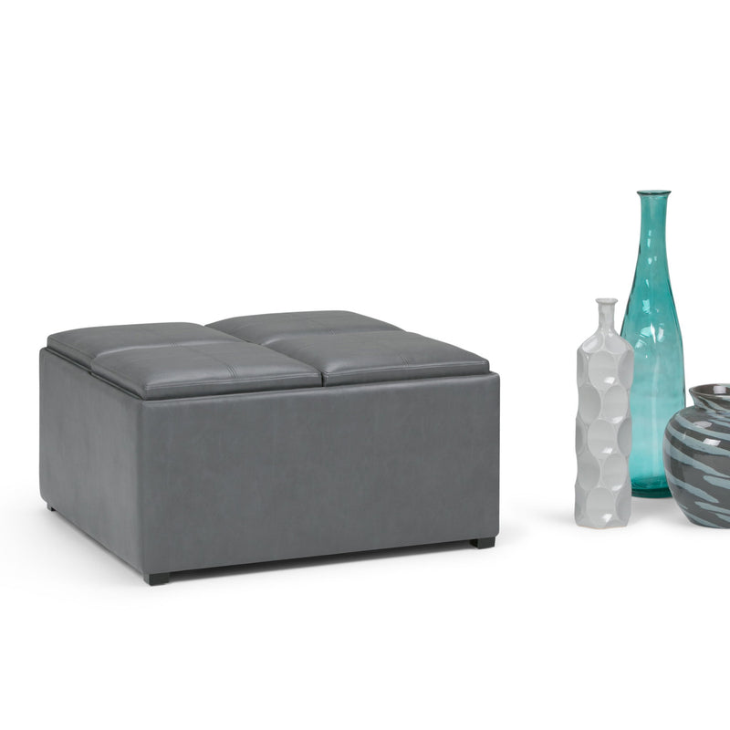 Avalon - Square Coffee Table, Storage Ottoman - R&R Furniture Gallery (Fountain Valley, CA)