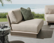 Livia - Outdoor Armless Chair - Taupe - R&R Furniture Gallery (Fountain Valley, CA)