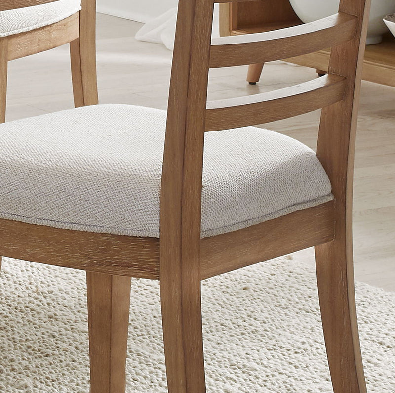 Escape - Ladder Back Dining Chair (Set of 2) - Glazed Natural Oak Mirage Mist