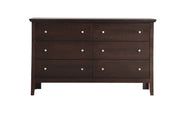 Glory Furniture Primo dresser with multiple drawers, modern wooden design, and sleek finish for bedroom storage.