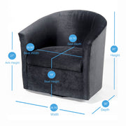Eden - Swivel Chair With Upholstery And Hardwood Frame - R&R Furniture Gallery (Fountain Valley, CA)