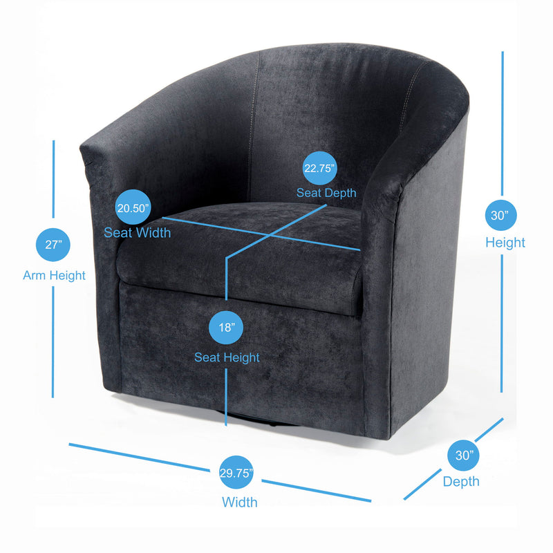 Eden - Swivel Chair With Upholstery And Hardwood Frame - R&R Furniture Gallery (Fountain Valley, CA)