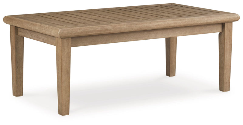 Carter Hall - Rectangular Cocktail Table - Beige - R&R Furniture Gallery (Fountain Valley, CA)