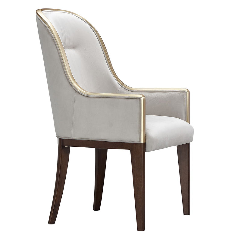 Houston - Dining Arm Chair - Porcini / Walnut - R&R Furniture Gallery (Fountain Valley, CA)