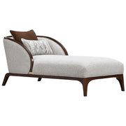 Houston - Chaise - Pebble / Walnut - R&R Furniture Gallery (Fountain Valley, CA)