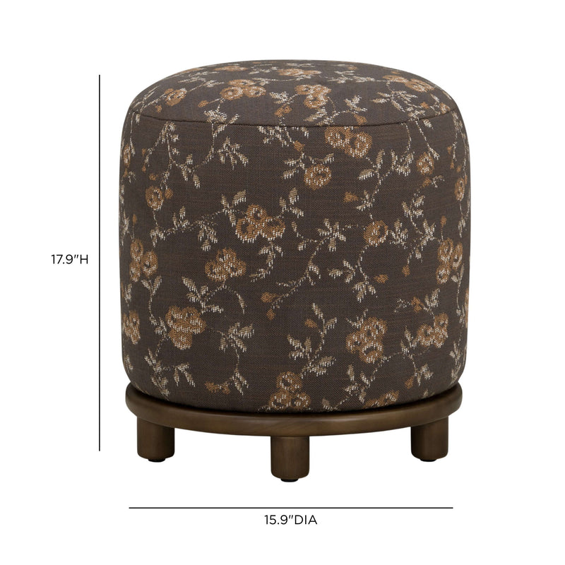 Bisou - Floral Jacquard Ottoman
