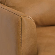 Livingston upholstered stationary sofa by Simpli-Home, featuring plush fabric and a modern design for comfortable living room seating.