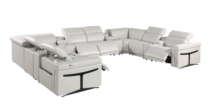 1126 - 12-Piece U-Shaped Sectional Sofa In With 4 Power Recliners & Power Headrests