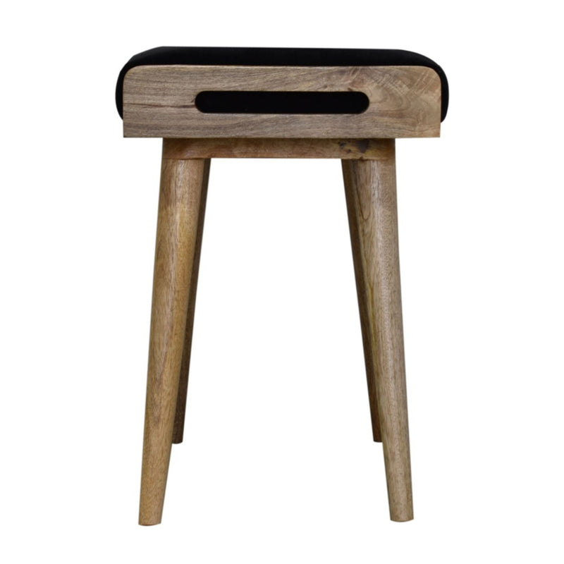 Tray Style Footstool - Black - R&R Furniture Gallery (Fountain Valley, CA)