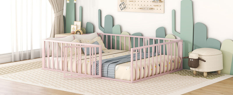 Metal Floor Bed Frame With Fence And Door - R&R Furniture Gallery (Fountain Valley, CA)