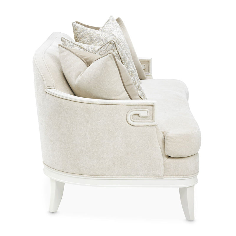 La Marisia - Chenille Loveseat - Tranquil / Creamy Pearl - R&R Furniture Gallery (Fountain Valley, CA)