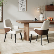 Indoor Dining Chair (Set of 2) - Beige / Brown - R&R Furniture Gallery (Fountain Valley, CA)