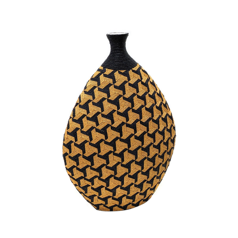 Jahia - Geometric Vase - Light Brown - R&R Furniture Gallery (Fountain Valley, CA)
