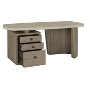 Angus - Solid Wood Desk - Antique White / Distressed Gray - R&R Furniture Gallery (Fountain Valley, CA)