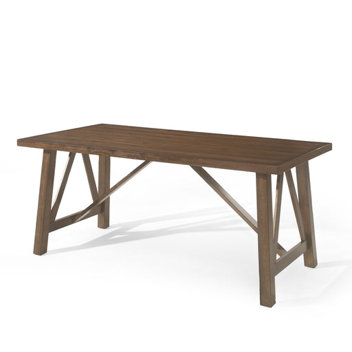 Farmhouse Style Dining Table With Wood Like Top - R&R Furniture Gallery (Fountain Valley, CA)