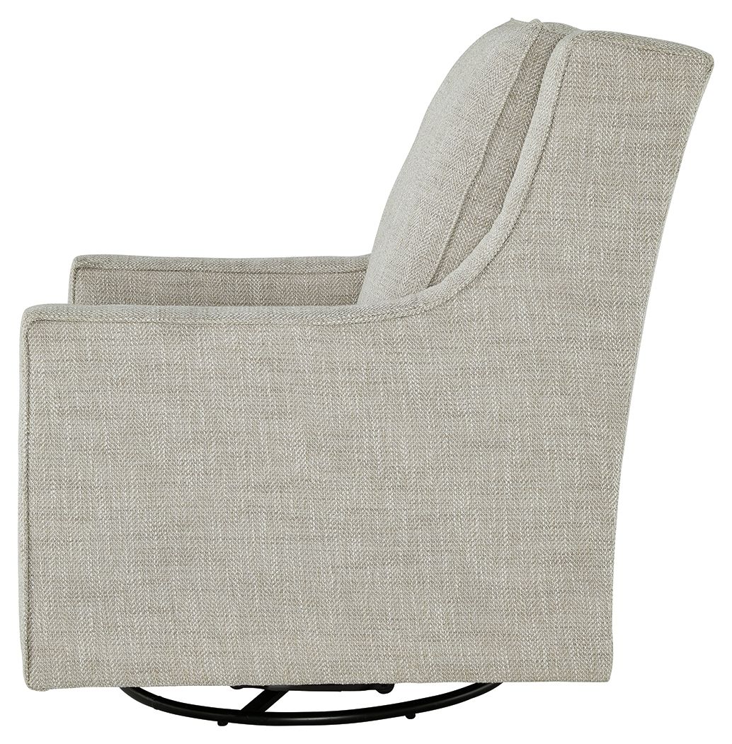 Kambria - Swivel Glider Accent Chair - Fog - R&R Furniture Gallery (Fountain Valley, CA)