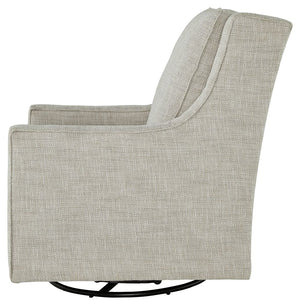 Kambria - Swivel Glider Accent Chair - Fog - R&R Furniture Gallery (Fountain Valley, CA)