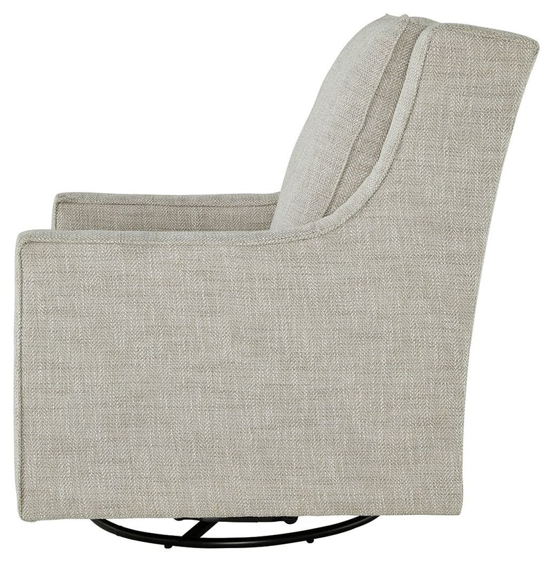 Kambria - Swivel Glider Accent Chair - Fog - R&R Furniture Gallery (Fountain Valley, CA)
