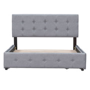 Upholstered Platform Bed With Classic Headboard And Drawers, No Box Spring Needed - R&R Furniture Gallery (Fountain Valley, CA)