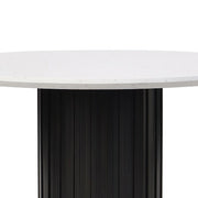Jaramillo - Round Dining Table With Engineered Marble Top - Engineered Marble Top & Black - R&R Furniture Gallery (Fountain Valley, CA)