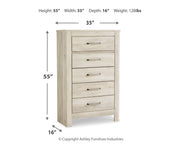 Bellaby - Five Drawer Chest - Whitewash - R&R Furniture Gallery (Fountain Valley, CA)