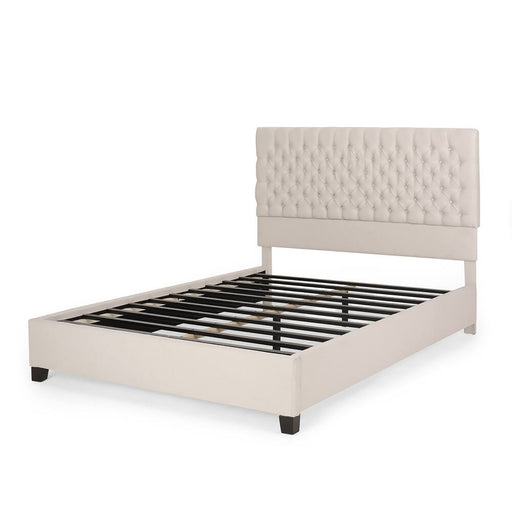 Cumulus - Fully Upholstered Fabric Queen Bed Set - Ivory - R&R Furniture Gallery (Fountain Valley, CA)