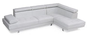 Glory Furniture Riveredge Comfort Sectional in neutral fabric with plush cushions and wide armrests, ideal for living room relaxation.