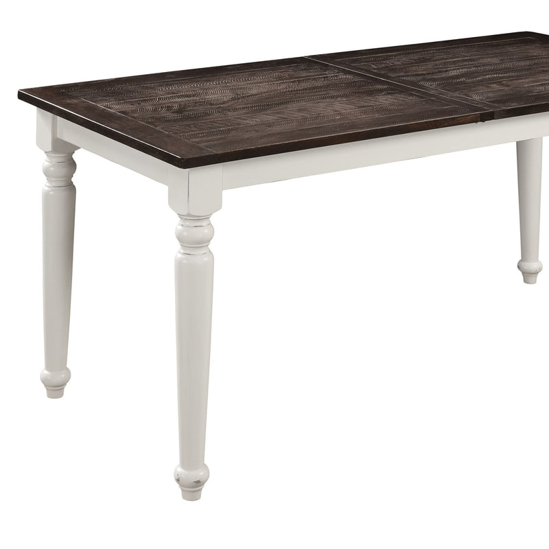 Dining Table With Leaf, Expandable - Brown - R&R Furniture Gallery (Fountain Valley, CA)