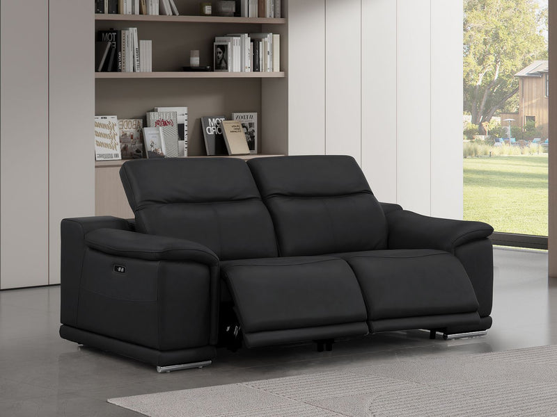 2679 - Genuine Leather Loveseat With Dual Power Recliners