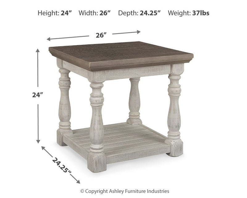 Havalance - Rectangular End Table - Gray / White - R&R Furniture Gallery (Fountain Valley, CA)